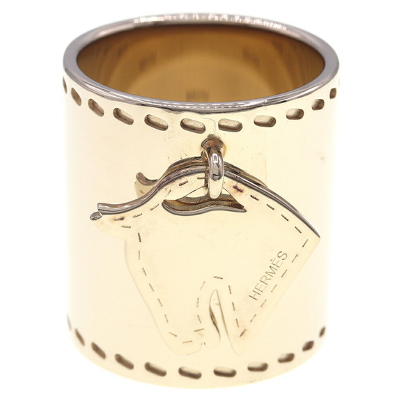 Hermes scarf ring with hawk motif, gold metal holder, stole, shawl, women's, ... - Picture 1 of 6